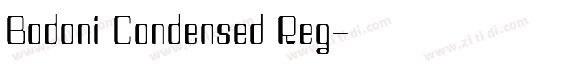 Bodoni Condensed Reg字体转换